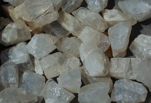 moonstone (adular) gem stone as natural mineral rock