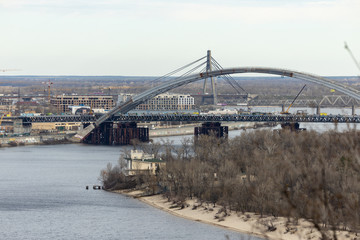 Construction of a bridge across the Dnieper in Kiev.