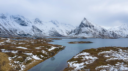 lofoten landscape in the winter