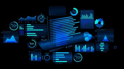 Business infographics elements with alpha channel