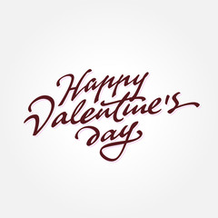 Happy Valentine's Day handmade lettering