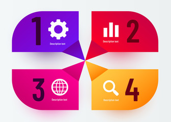 Infographics design vector and marketing icons can be used for workflow layout, diagram, annual report, web design. Business concept with options, steps or processes.