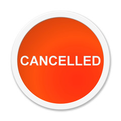 Runder roter Button zeigt Cancelled