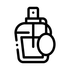 Perfume Bottle Icon Vector. Outline Perfume Bottle Sign. Isolated Contour Symbol Illustration