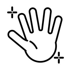 five hand signal line style