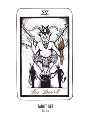 Vector hand drawn Tarot card deck. Major arcana Justice. Engraved vintage style. Occult, spiritual and alchemy symbolism