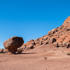 Fototapeta na wymiar stone standing at MArble canyon, arizona