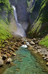 Shomyo falls in Tateyama alpine, Japan