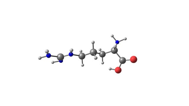 Arginine molecule rotating video full HD