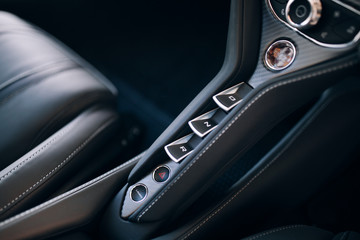 Modern supercar carbon control panel