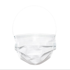 Face protection mask isolated on white background