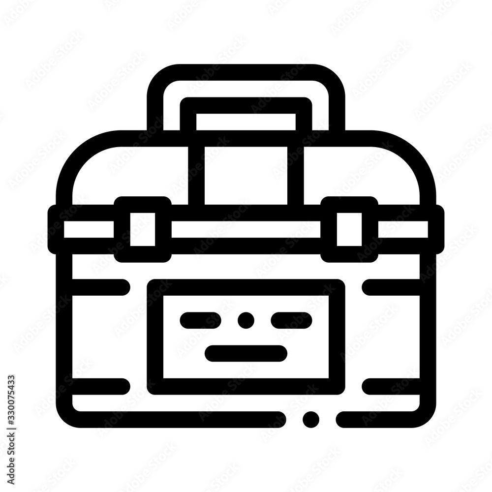 Poster toolbox case icon vector. outline toolbox case sign. isolated contour symbol illustration