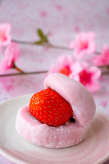 いちご大福と桜