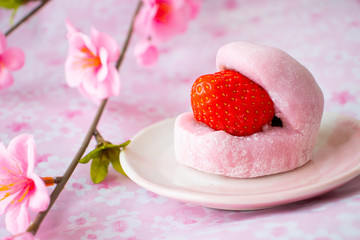 いちご大福と桜