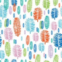 Sunny Forest-Virgin Forest illustration seamless Repeat Pattern Background