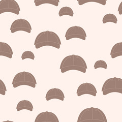 Beige cap pattern print background design