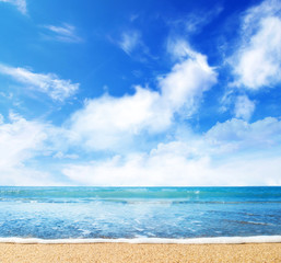 Summer beach and sea