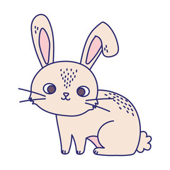Obraz na płótnie Canvas happy easter cute little rabbit cartoon season animal