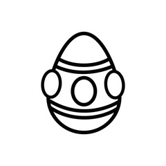 easter egg painted with balls line style