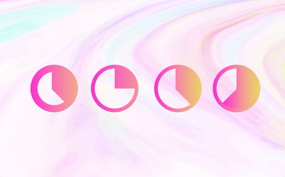 Pie chart set. Colorful diagram collection with 2,3,4,5,6 sections or steps. Circle icons for infographic, UI, web design, business presentation. Vector illustration.