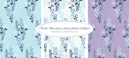 Floral Flourish Wallpaper, Retro, Elegant, Decorative Wallpaper, Fabric, Background, Classic Floral Pattern