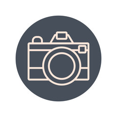 photographic camera block style icon