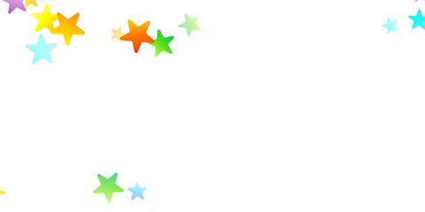 Rainbow Festive Confetti. Carnival Star Falling.