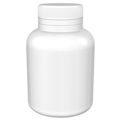  Realistic 3D Bottle Mock Up Template on White Background.3D Rendering 
