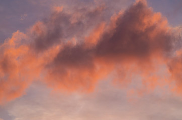 Fototapeta na wymiar Pink sky at dusk