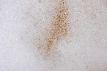 Closeup white foam with small bubbles