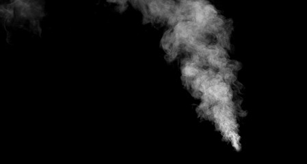 smoke or steam over black