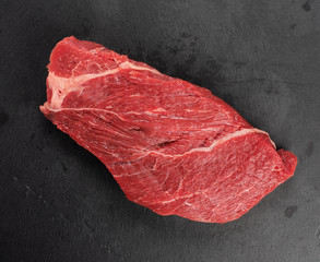 Raw red meat. Fresh beef