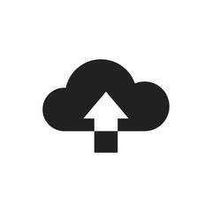 Сloud storage icon vector. Flat isolated illustration on white bacground
