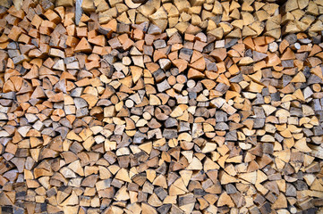 gestapeltes Kaminholz
