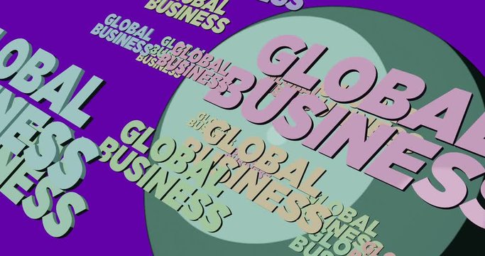 Global, Wirtschaft, Krise, Schrift bewegt sich dynamisch