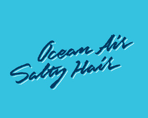 Marine hand lettered calligraphic brush script design