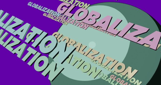 Global, Wirtschaft, Krise, Schrift bewegt sich dynamisch