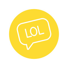 expression bubble with lol word line style