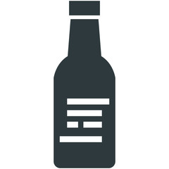 bottle black icon on white background