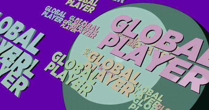 Global, Wirtschaft, Krise, Schrift bewegt sich dynamisch