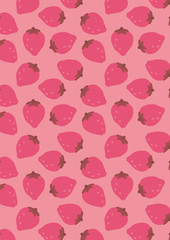 イチゴ柄の背景