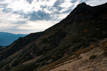 Autumn in the North Caucasus, Rosa Khutor ski resort in off-season