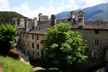 Fototapeta premium Craveggia (VCO), Italy - June 2, 2018: Craveggia village, Vigezzo Valley, VCO, Piedmon, Italy