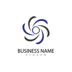 Tornado logo and storm icon  vector illustration design