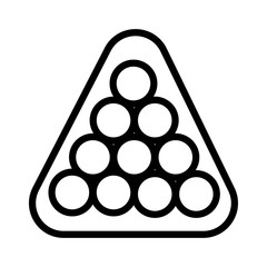 billiard balls equipment line icon