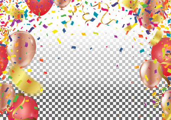 Birthday party festive Bright Background with Balloons
