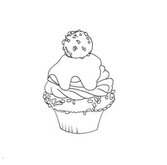 cupcake with cream