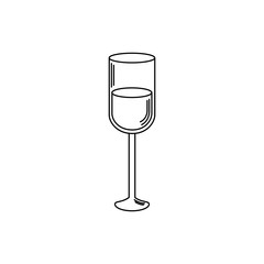 drinks champagne glass beverage alcohol liquor line style icon