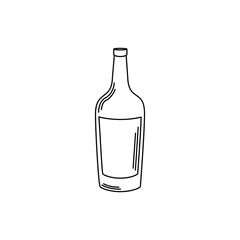 drinks wine bottle appetizer liquor line style icon