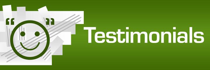 Testimonials Green Background White Stroked Stripes 